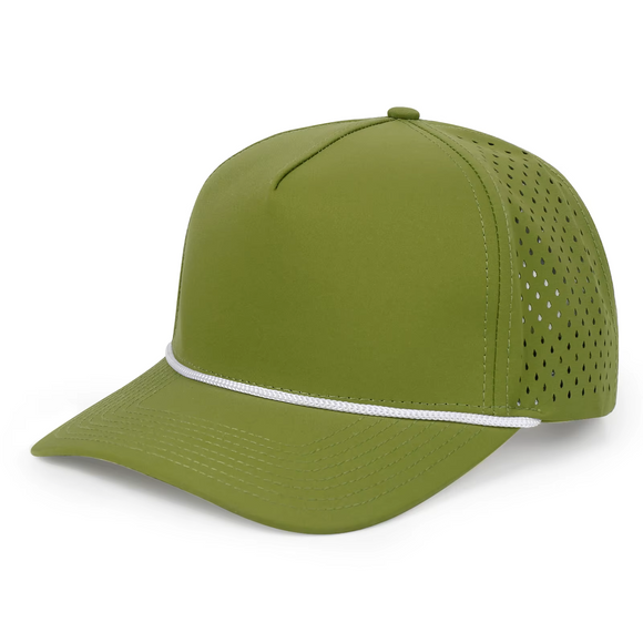 Lightforge Rope Baseball 5 Panel Hat Waterproof Polyester Laser Cut Perforated