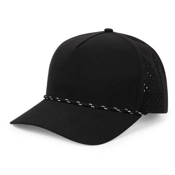 Lightforge Rope Baseball 5 Panel Hat Waterproof Polyester Laser Cut Perforated