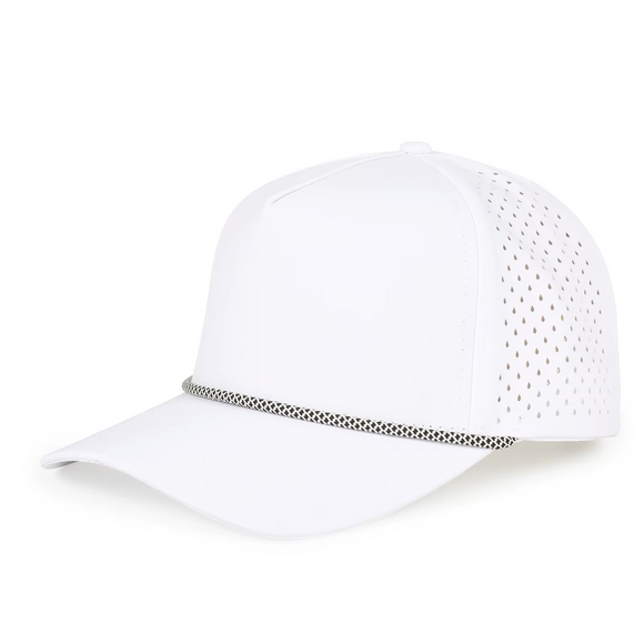 Lightforge Rope Baseball 5 Panel Hat Waterproof Polyester Laser Cut Perforated