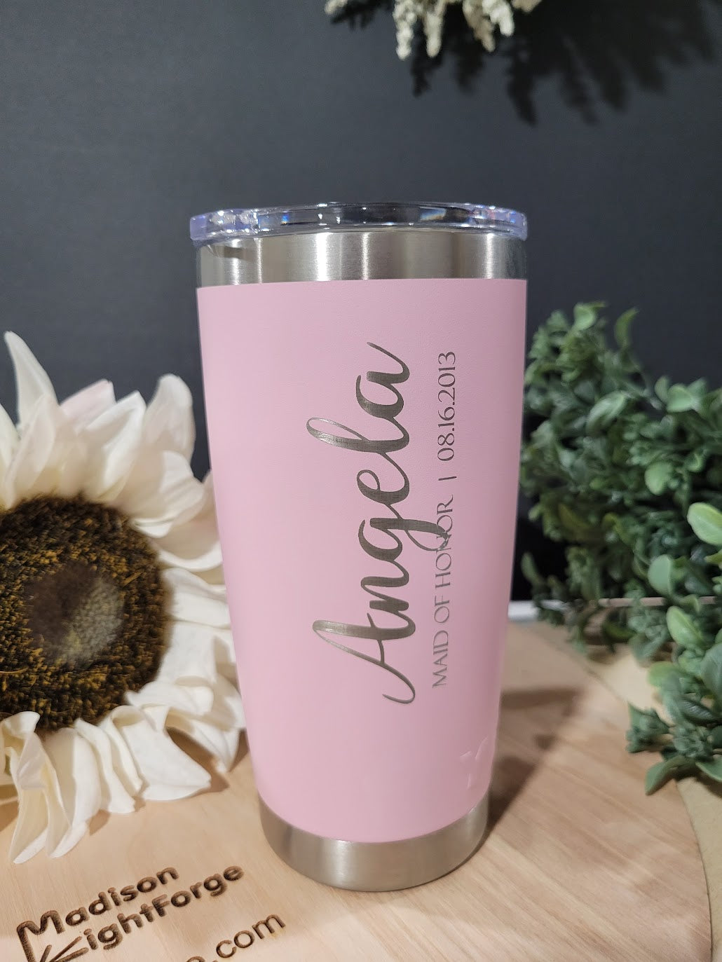 Personalized Engraved Insulated Tumbler, various sizes and colors image 2