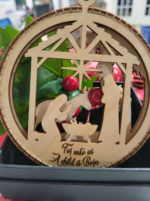 Christmas tree ornaments Nativity Scene image 6