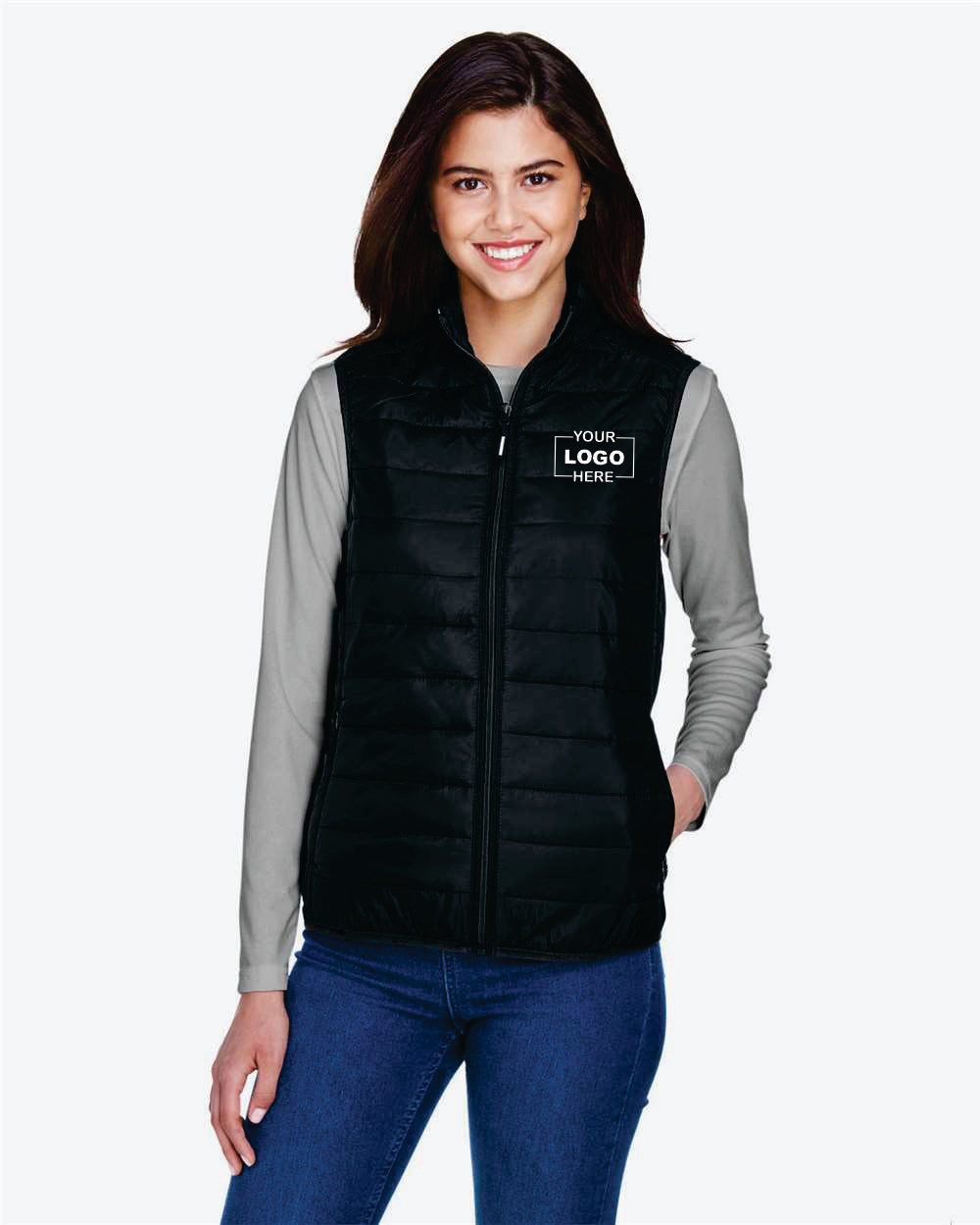 CORE365 Women's Prevail Packable Puffer Vest - CE702W