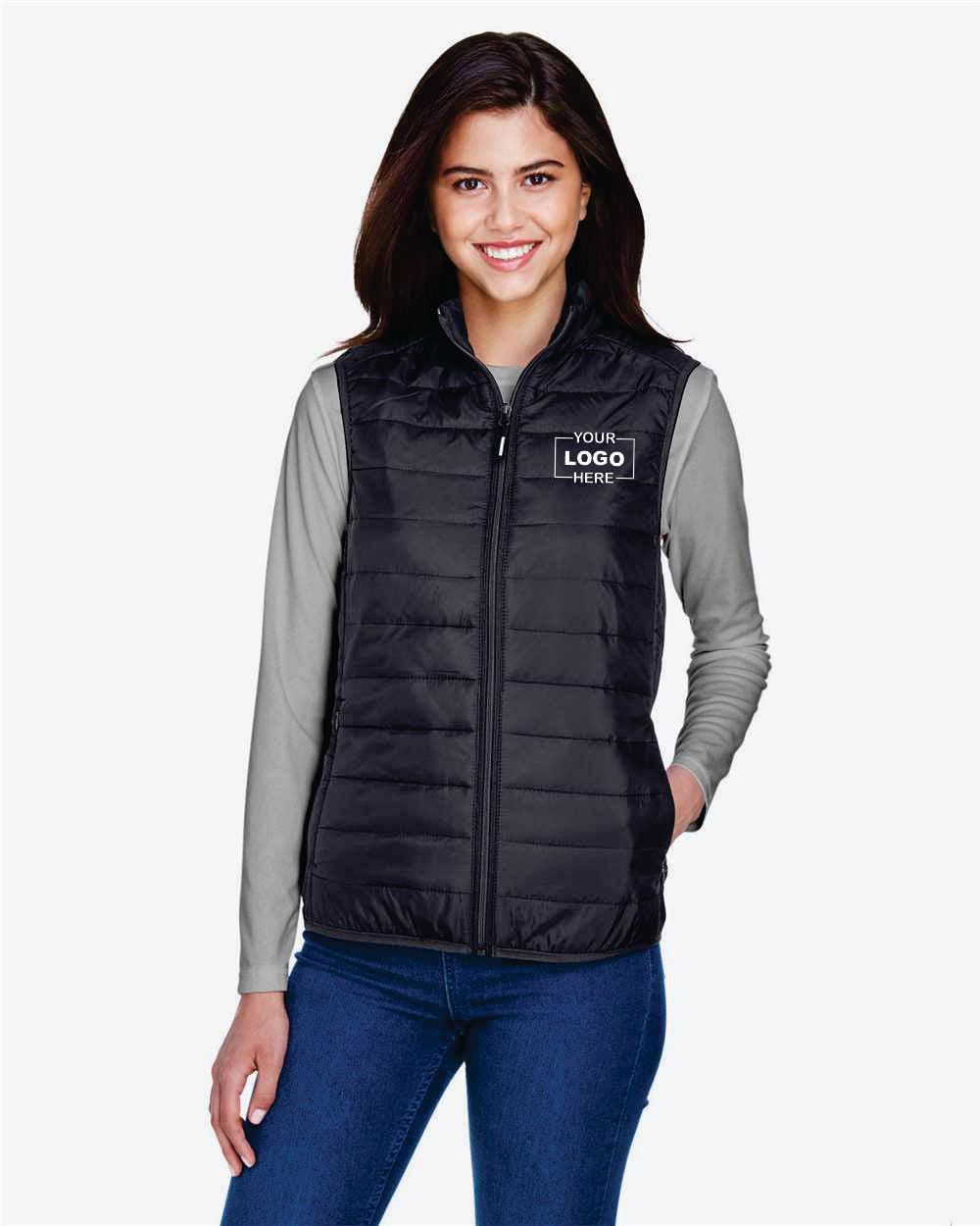 CORE365 Women's Prevail Packable Puffer Vest - CE702W