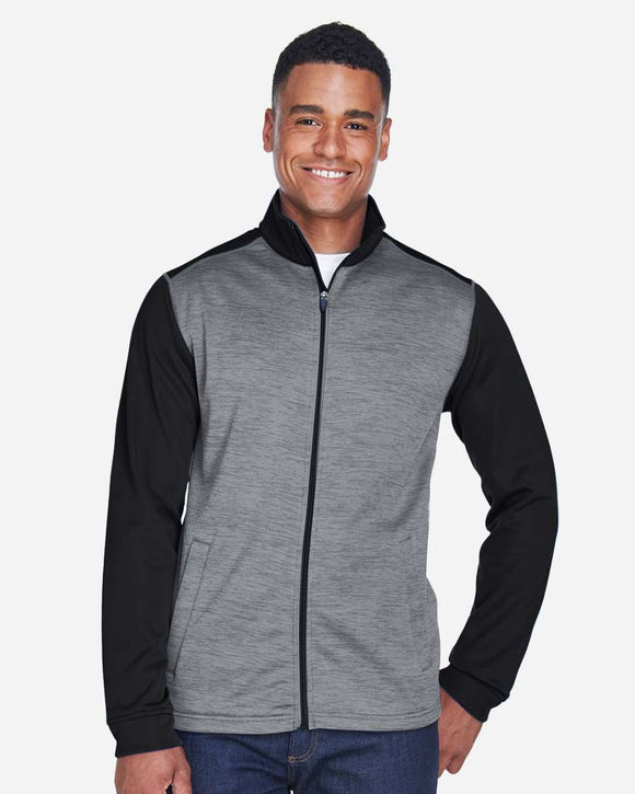 Devon & Jones Men's Mélange Fleece Full-Zip jacket
