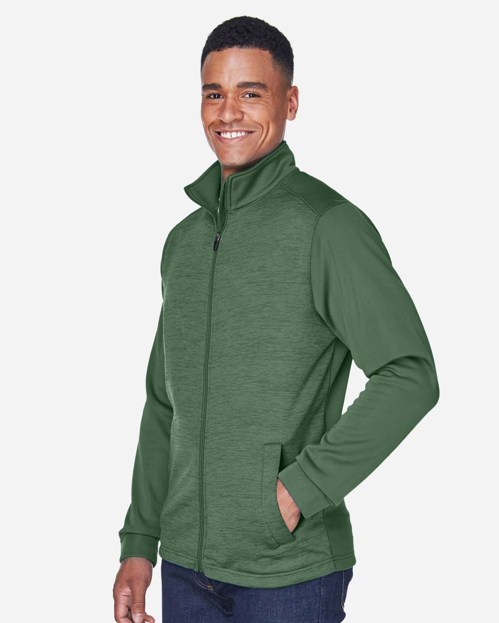 Devon & Jones Men's Mélange Fleece Full-Zip jacket - 0