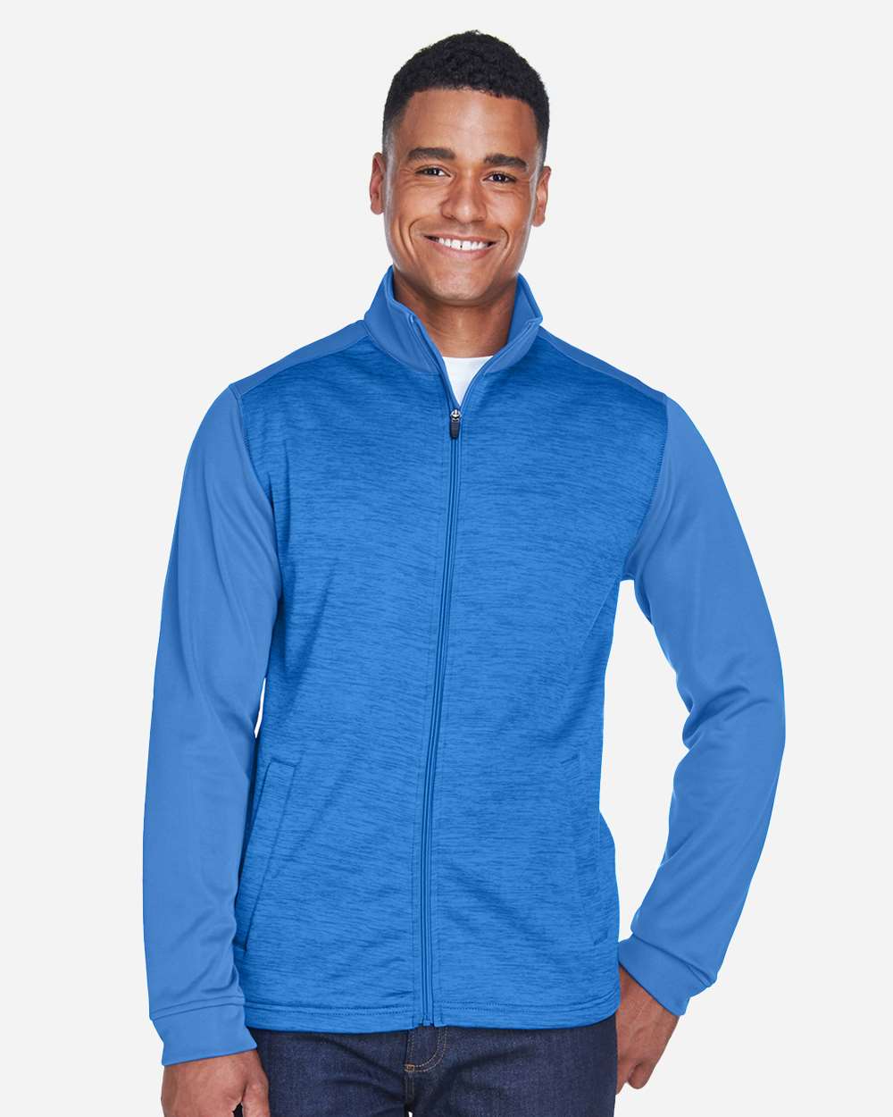 Devon & Jones Men's Mélange Fleece Full-Zip jacket