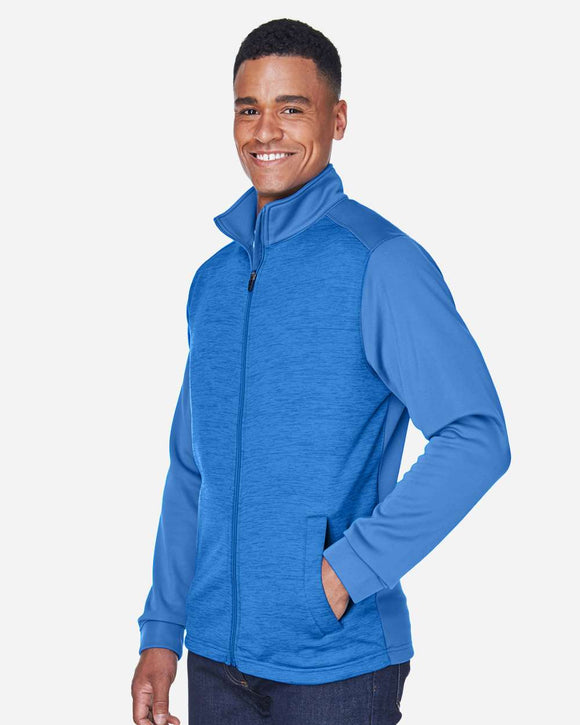 Devon & Jones Men's Mélange Fleece Full-Zip jacket