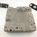 Pinnacle Luxury Concrete Ashtray 6.25 inch round corner square, various colors image 8