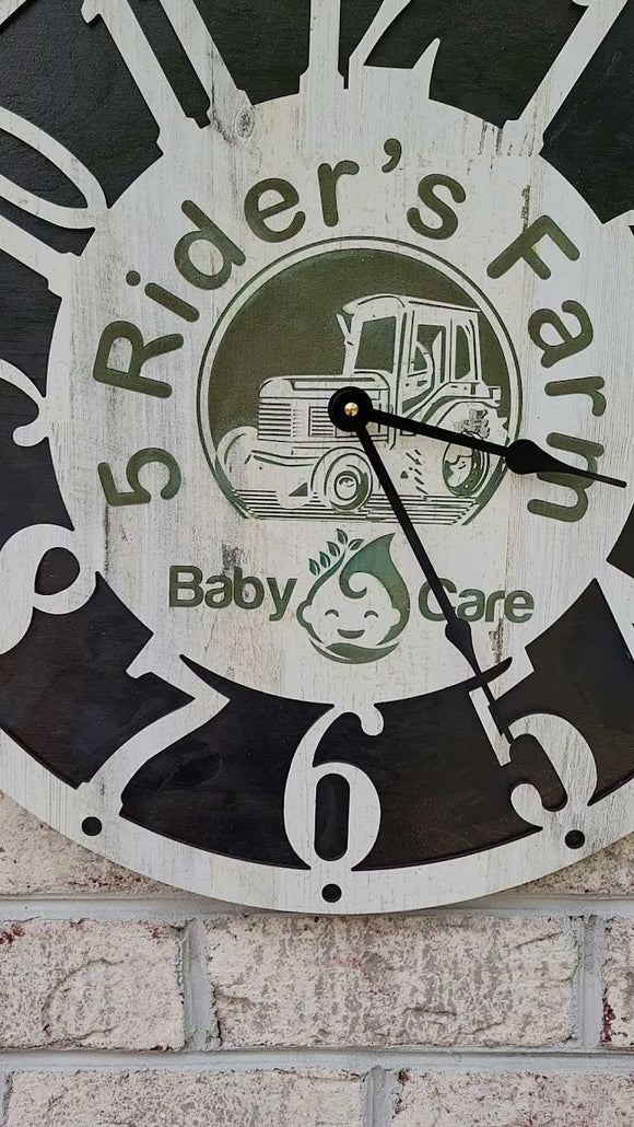 Wall clock 19.75 inches, natural wood color dial, quiet mechanism