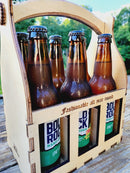 Personalized Wood Beer Caddy with Bottle Opener-9