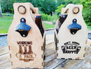 Personalized Wood Beer Caddy with Bottle Opener-18