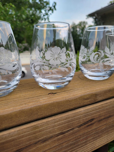 Custom Personalized stemless wine glasses - 0