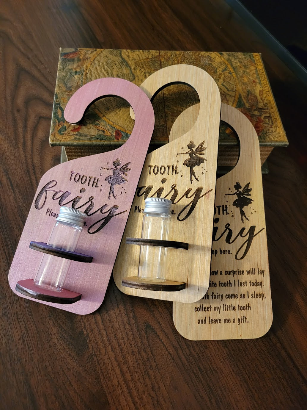 Personalized Tooth Fairy Door Hanger w container - 0
