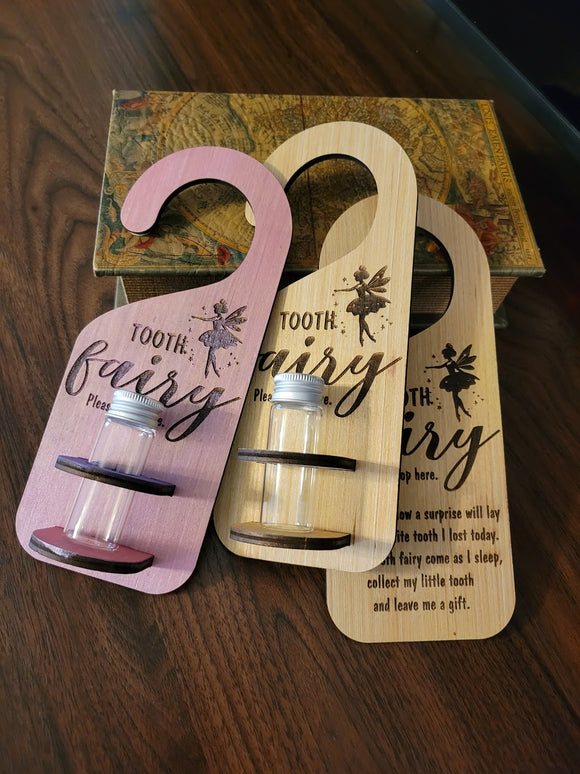 Personalized Tooth Fairy Door Hanger w container