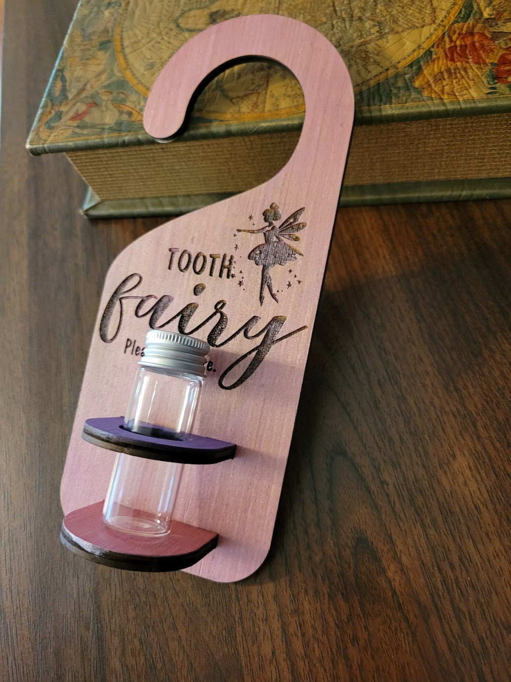 Personalized Tooth Fairy Door Hanger w container