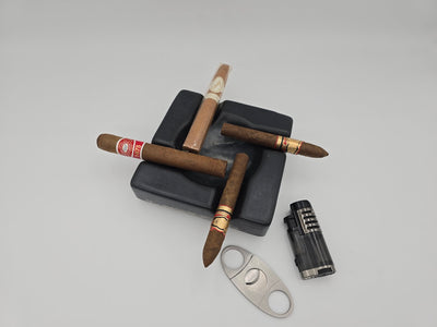 Pinnacle Apex - Luxury Concrete Ashtray 6.25 inch round corner square, limited colors - 0