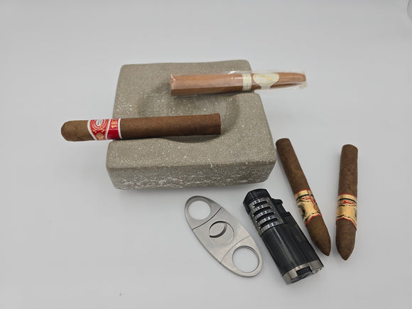 Pinnacle Apex - Luxury Concrete Ashtray 6.25 inch round corner square, limited colors