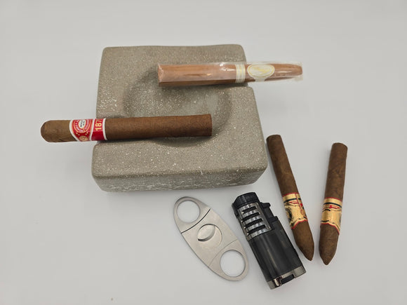 Pinnacle Apex - Luxury Concrete Ashtray 6.25 inch round corner square, limited colors