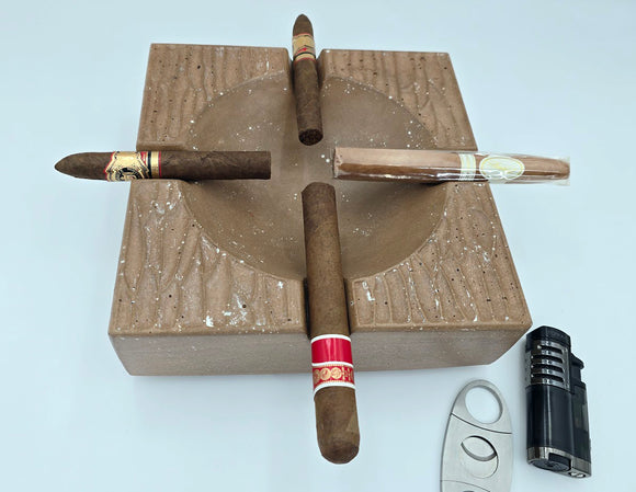 Pinnacle Throne - Luxury Concrete Ashtray 8.5 inch square, limited colors