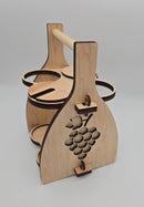 Handcrafted Wooden Wine Carrier with glass holder-4