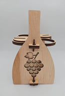 Handcrafted Wooden Wine Carrier with glass holder-15