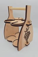 Handcrafted Wooden Wine Carrier with glass holder-17