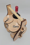 Handcrafted Wooden Wine Carrier with glass holder-12