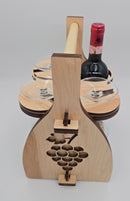 Handcrafted Wooden Wine Carrier with glass holder-10