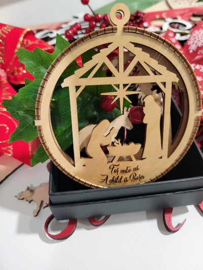 Christmas tree ornaments Nativity Scene image 1