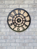 Wall clock 19.75 inches, natural wood color dial, quiet mechanism image 1