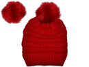 Winter Beanie W/Removable Fur Pom-Pom - Warm Knit Soft Ladies Beanie Hat - 5366 image 1