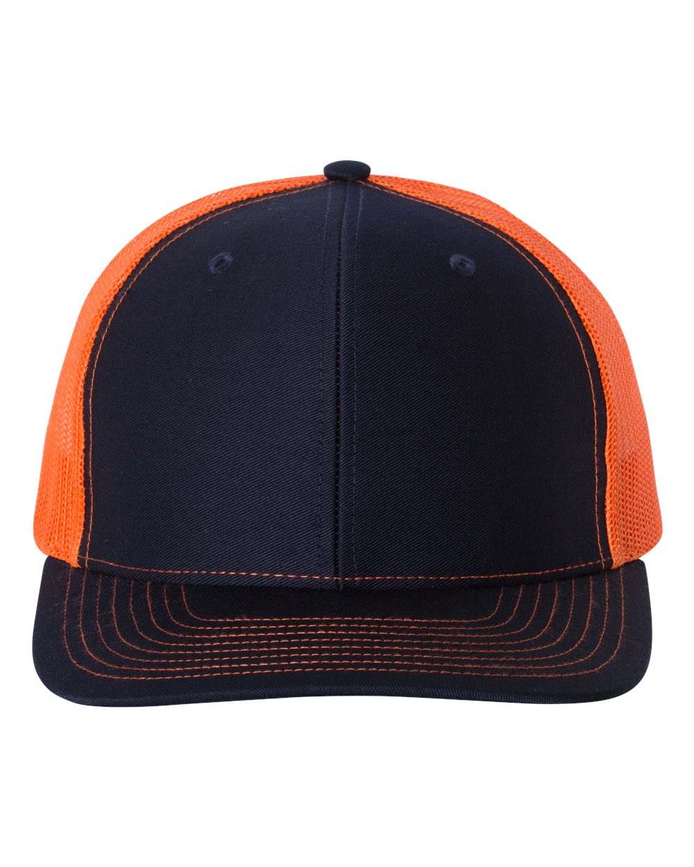 Buy navy-orange Richardson 112 - Personalized Snapback Trucker Cap