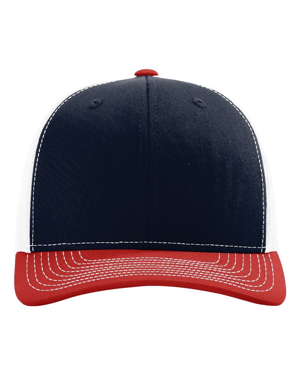 Buy navy-white-red Richardson 112 - Personalized Snapback Trucker Cap