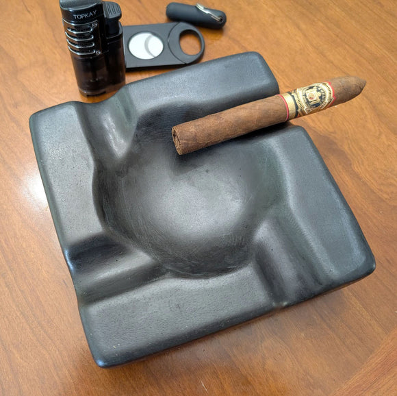 Pinnacle Luxury Concrete Ashtray 6.25 inch round corner square, various colors image 12