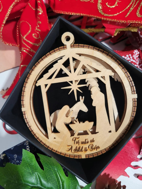 Christmas tree ornaments Nativity Scene image 4