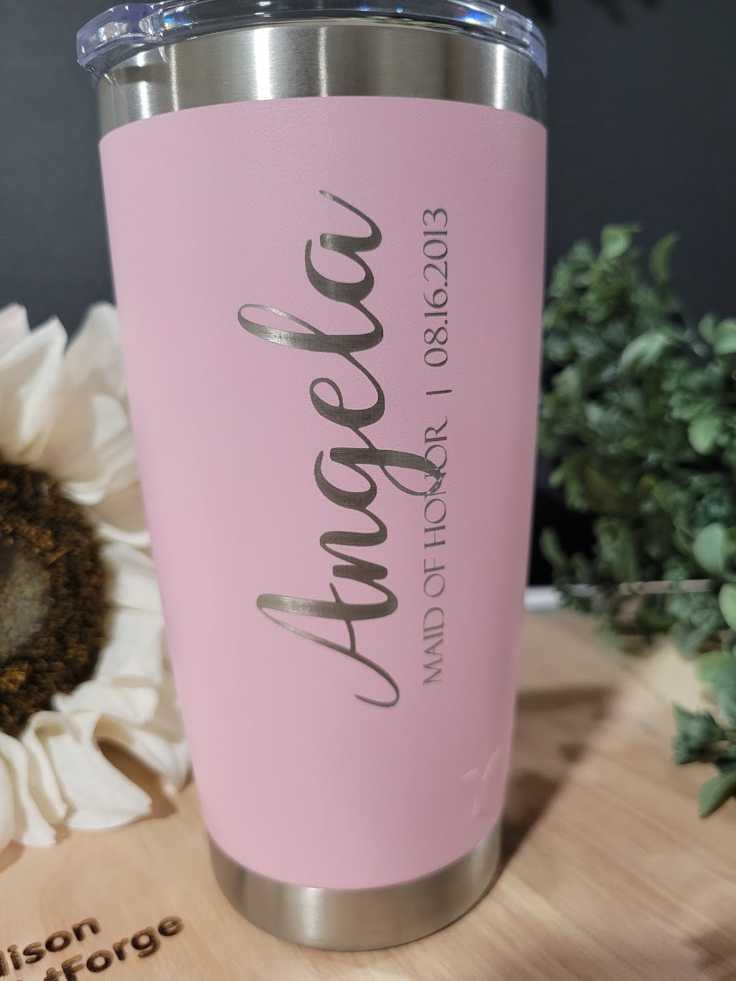 Personalized Engraved Insulated Tumbler, various sizes and colors image 0