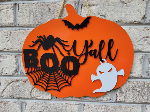 Halloween pumpkin Door Hanger 13.75" image 1