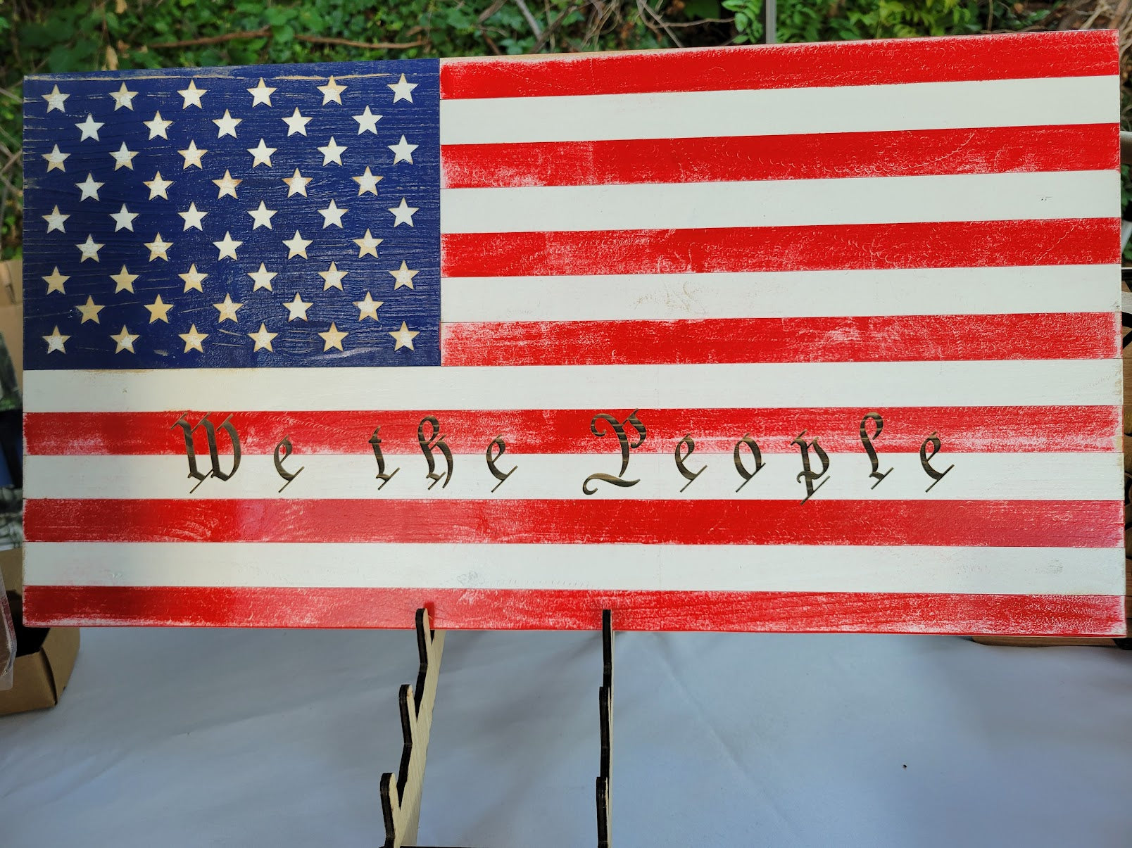 American Wooden Flag, Rustic American Flag, Patriotic, Wall Art Decor, Wedding image 11