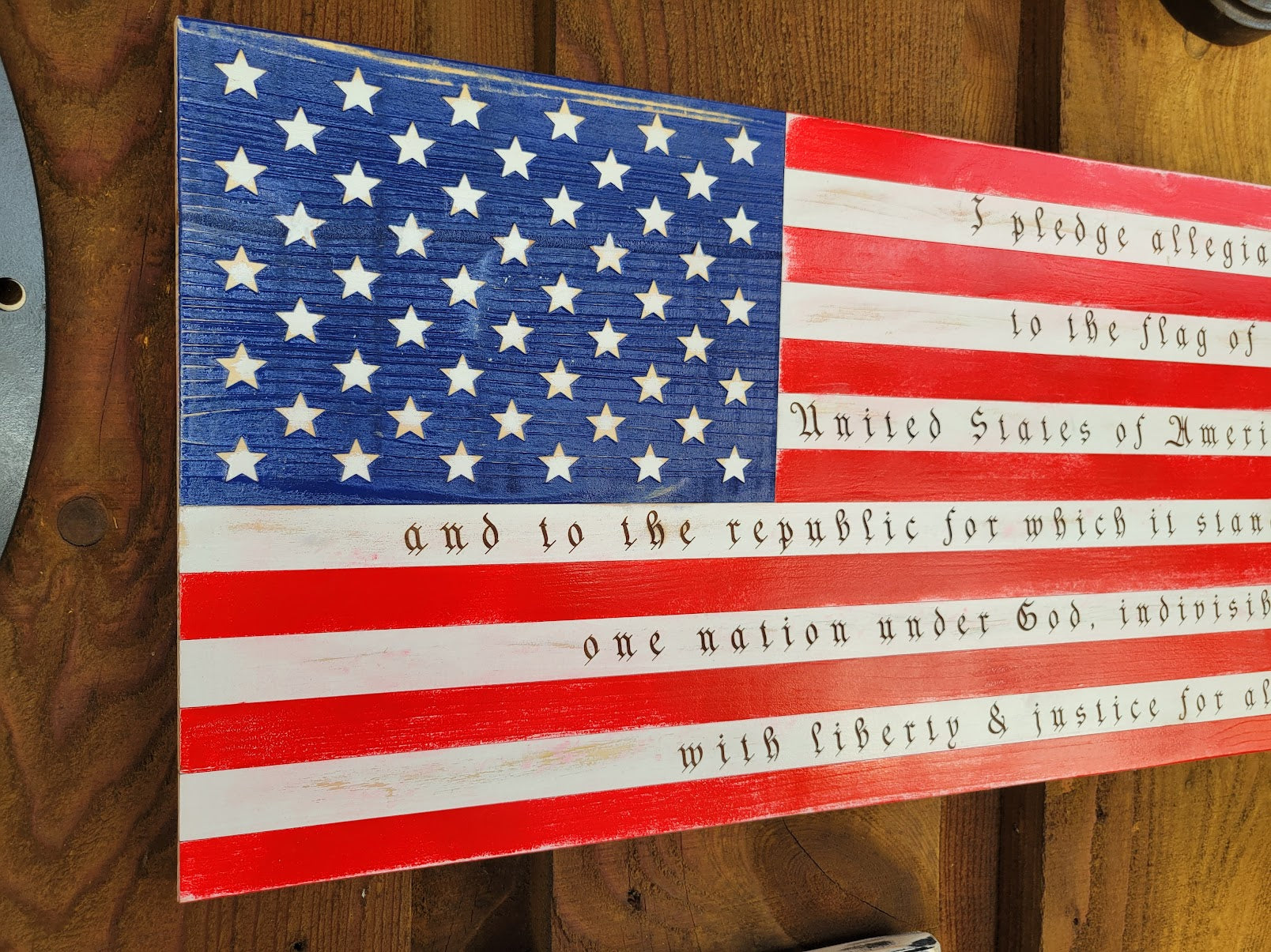 American Wooden Flag, Rustic American Flag, Patriotic, Wall Art Decor, Wedding image 8