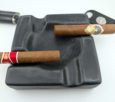 Pinnacle Luxury Concrete Ashtray 6.25 inch round corner square, various colors image 0