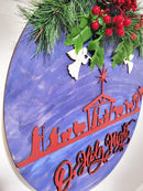 Christmas Door Hanger 18" X-mas trees, front door decor, makes a great gift image 11