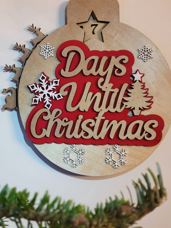 Days Until Christmas Countdown Calendar