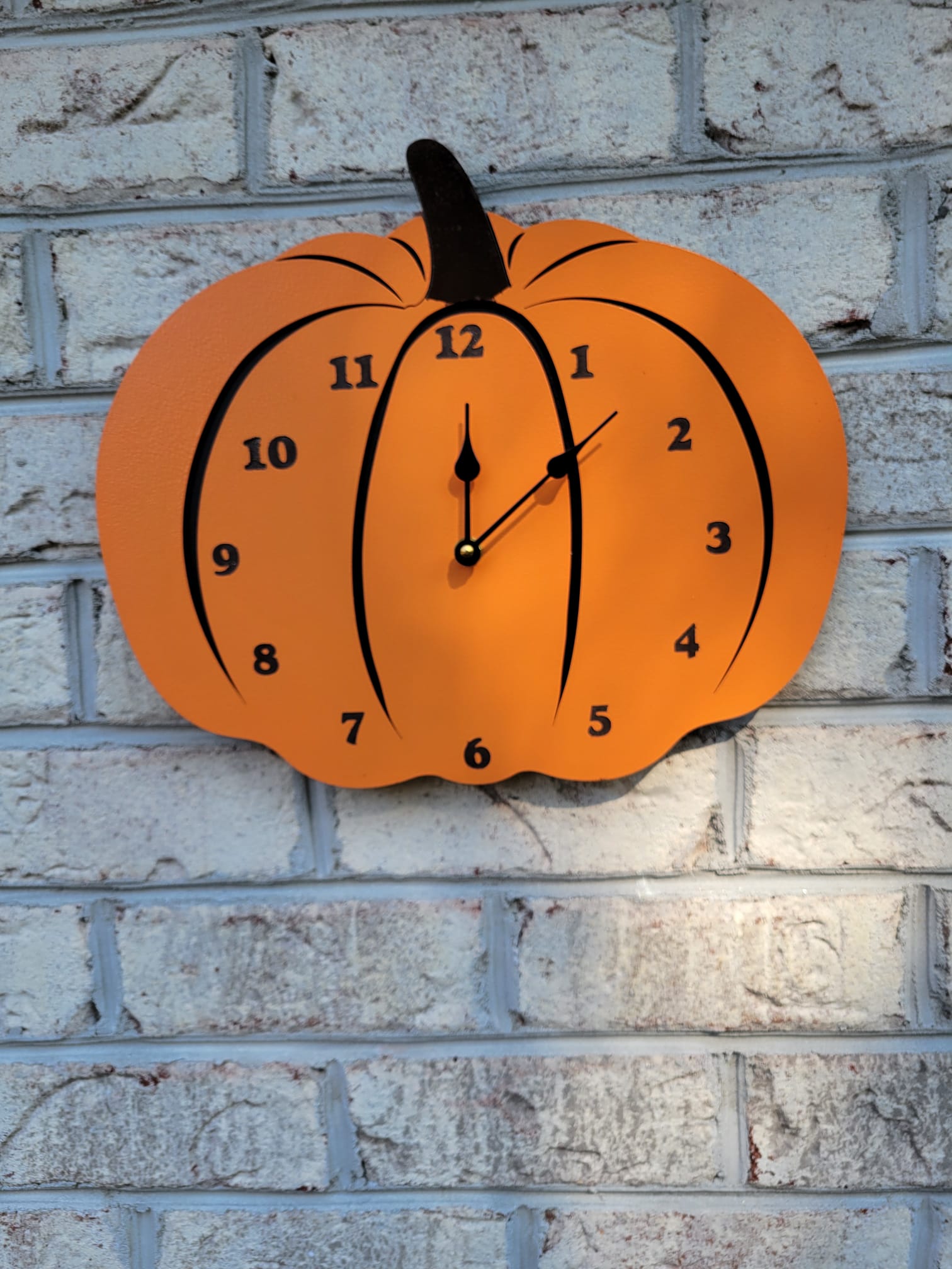 Halloween Pumpkin Wall clock 13.75 inch, quiet mechanism