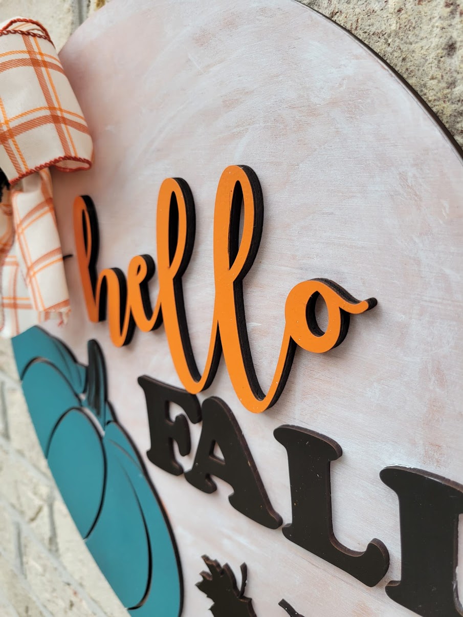 Hello Fall Door Hanger - various sizes and designs