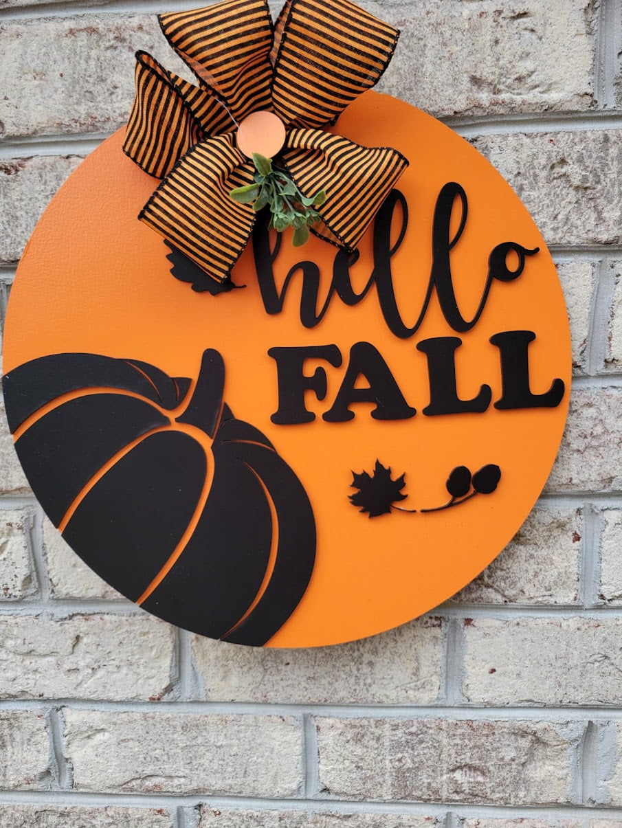 Hello Fall Door Hanger - various sizes and designs