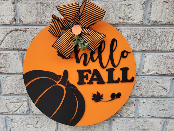 Hello Fall Door Hanger - various sizes and designs