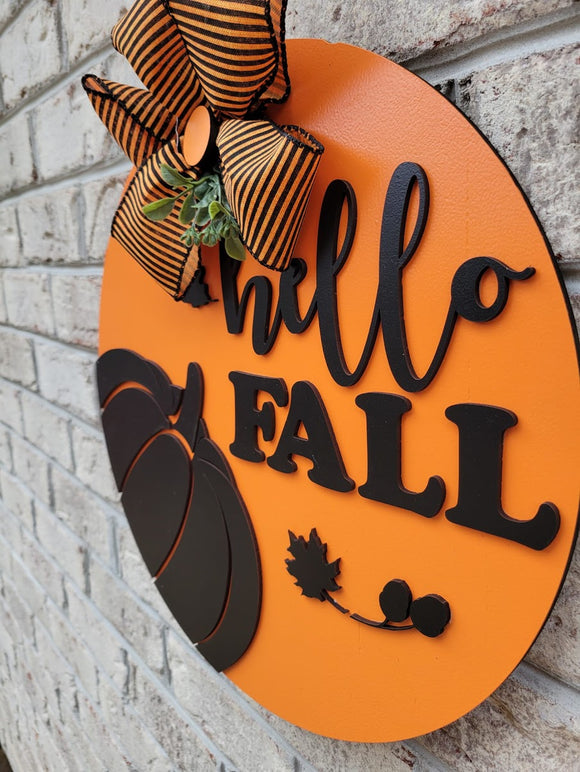 Hello Fall Door Hanger - various sizes and designs