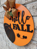 Hello Fall Door Hanger - various sizes and designs-14