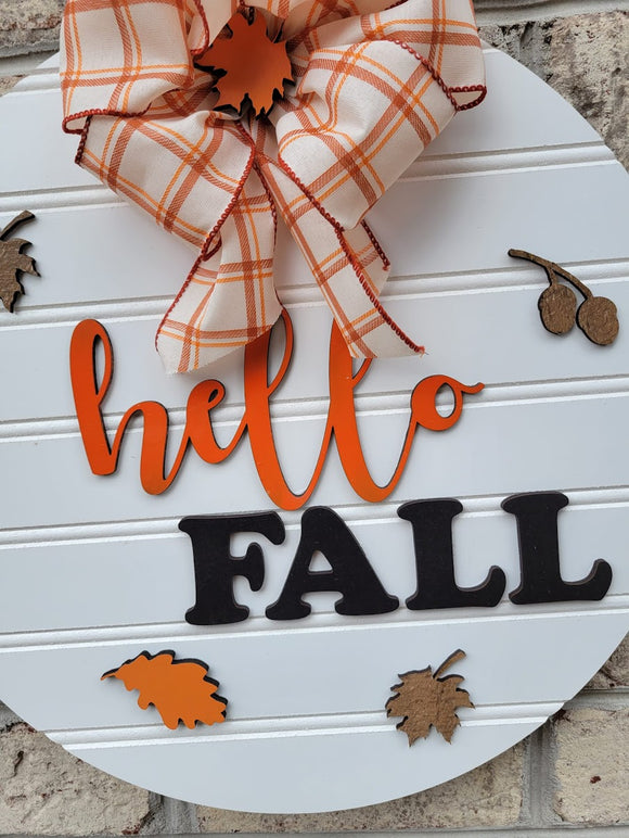 Hello Fall Door Hanger - various sizes and designs