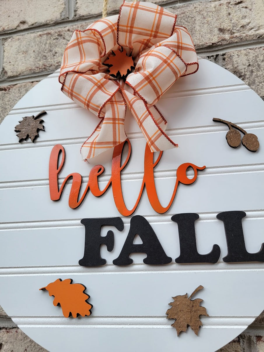 Hello Fall Door Hanger - various sizes and designs